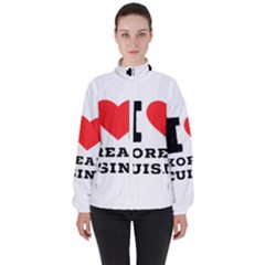 I Love Korean Cuisine Women s High Neck Windbreaker by ilovewhateva