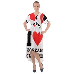 I Love Korean Cuisine Front Wrap High Low Dress by ilovewhateva