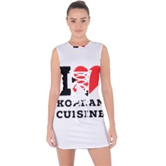 I Love Korean Cuisine Lace Up Front Bodycon Dress by ilovewhateva