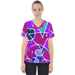 Mazipoodles In The Frame  Women s V-neck Scrub Top