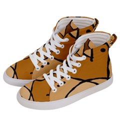 Mazipoodles In The Frame - Brown Women s Hi-top Skate Sneakers by Mazipoodles