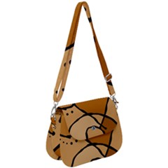 Mazipoodles In The Frame - Brown Saddle Handbag by Mazipoodles