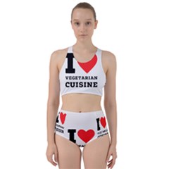 I Love Vegetarian Cuisine  Racer Back Bikini Set by ilovewhateva