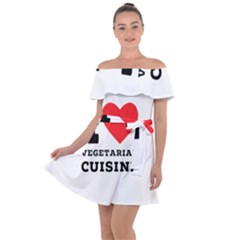 I Love Vegetarian Cuisine  Off Shoulder Velour Dress by ilovewhateva