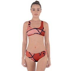 Mazipoodles In The Frame - Reds Criss Cross Bikini Set