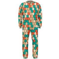 Multicolored Honeycomb Colorful Abstract Geometry Onepiece Jumpsuit (men)