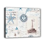 Nautical Lighthouse Vintage Postcard French Writing Canvas 10  x 8  (Stretched)