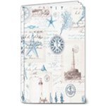 Nautical Lighthouse Vintage Postcard French Writing 8  x 10  Softcover Notebook