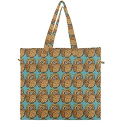 Owl Bird Pattern Canvas Travel Bag by Vaneshop