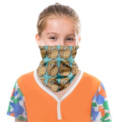 Owl Bird Pattern Face Covering Bandana (kids) by Vaneshop