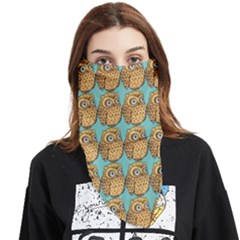 Owl Bird Pattern Face Covering Bandana (triangle) by Vaneshop