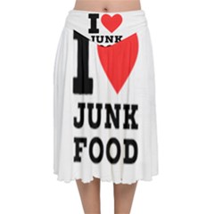 I Love Junk Food Velvet Flared Midi Skirt by ilovewhateva