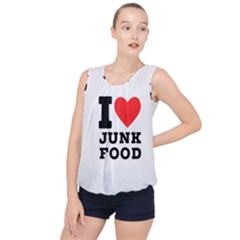 I Love Junk Food Bubble Hem Chiffon Tank Top by ilovewhateva