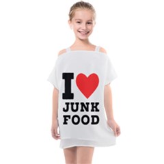 I Love Junk Food Kids  One Piece Chiffon Dress by ilovewhateva