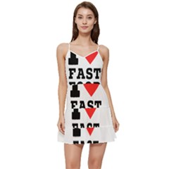 I Love Fast Food Short Frill Dress by ilovewhateva