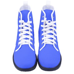 Neon Blue	 - 	high-top Canvas Sneakers by ColorfulShoes