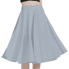 Metallic Silver	 - 	a-line Full Circle Midi Skirt With Pocket