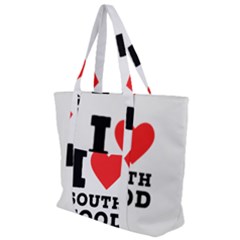 I Love South Food Zip Up Canvas Bag by ilovewhateva