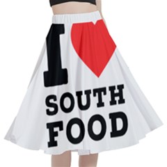 I Love South Food A-line Full Circle Midi Skirt With Pocket by ilovewhateva