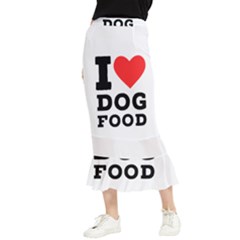 I Love Dog Food Maxi Fishtail Chiffon Skirt by ilovewhateva