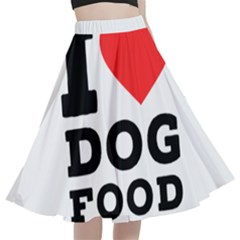 I Love Dog Food A-line Full Circle Midi Skirt With Pocket by ilovewhateva