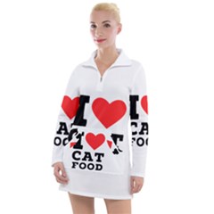 I Love Cat Food Women s Long Sleeve Casual Dress by ilovewhateva
