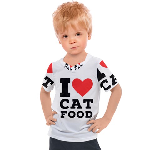 I Love Cat Food Kids  Sports Tee by ilovewhateva