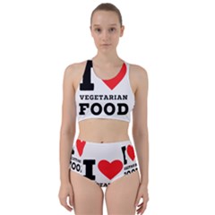 I Love Vegetarian Food Racer Back Bikini Set by ilovewhateva