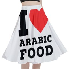 I Love Arabic Food A-line Full Circle Midi Skirt With Pocket by ilovewhateva