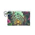 Monkey Tiger Bird Parrot Forest Jungle Style Canvas Cosmetic Bag (Small) View1