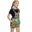 Monkey Tiger Bird Parrot Forest Jungle Style Kids  Short Overalls View3