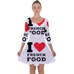 I love French food Quarter Sleeve Skater Dress