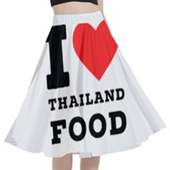 I Love Thailand Food A-line Full Circle Midi Skirt With Pocket by ilovewhateva