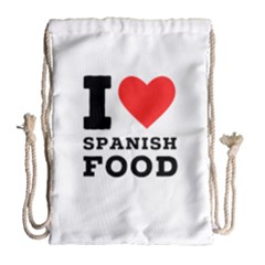 I Love Spanish Food Drawstring Bag (large) by ilovewhateva
