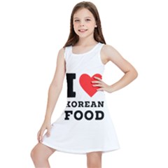 I Love Korean Food Kids  Lightweight Sleeveless Dress by ilovewhateva