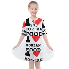 I Love Korean Food Kids  All Frills Chiffon Dress by ilovewhateva