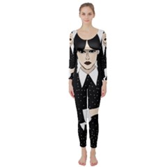 Wednesday Addams Long Sleeve Catsuit by Fundigitalart234
