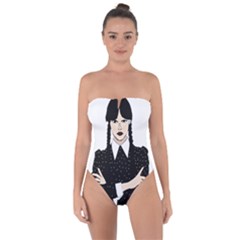 Wednesday Addams Tie Back One Piece Swimsuit by Fundigitalart234