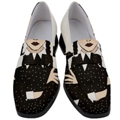 Wednesday Addams Women s Chunky Heel Loafers by Fundigitalart234