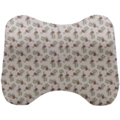 Warm Blossom Harmony Floral Pattern Head Support Cushion by dflcprintsclothing