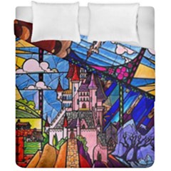 Beauty Stained Glass Castle Building Duvet Cover Double Side (california King Size) by Cowasu