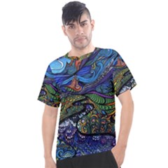 Psychedelic Landscape Men s Sport Top