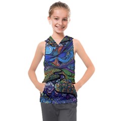 Psychedelic Landscape Kids  Sleeveless Hoodie