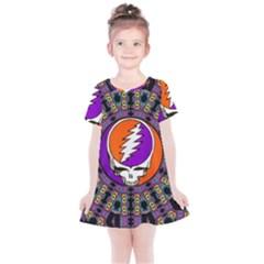 Gratefuldead Grateful Dead Pattern Kids  Simple Cotton Dress