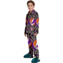 Gratefuldead Grateful Dead Pattern Kids  Long Sleeve Velvet Pajamas Set View2