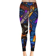 The Game Monster Stained Glass Leggings  by Cowasu