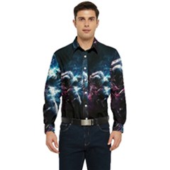 Psychedelic Astronaut Trippy Space Art Men s Long Sleeve  Shirt by Bangk1t