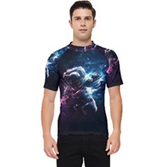 Psychedelic Astronaut Trippy Space Art Men s Short Sleeve Rash Guard by Bangk1t