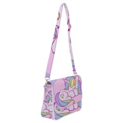 Unicorn Stitch Shoulder Bag With Back Zipper by Bangk1t