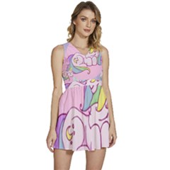 Unicorn Stitch Sleeveless High Waist Mini Dress by Bangk1t